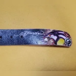 Ed Hardy | Accessories | Ed Hardy Rose And Jaguar Belt Black 